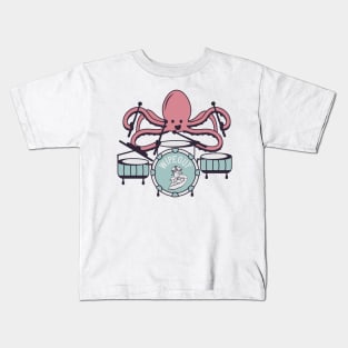 Octopus Playing Drums Kids T-Shirt